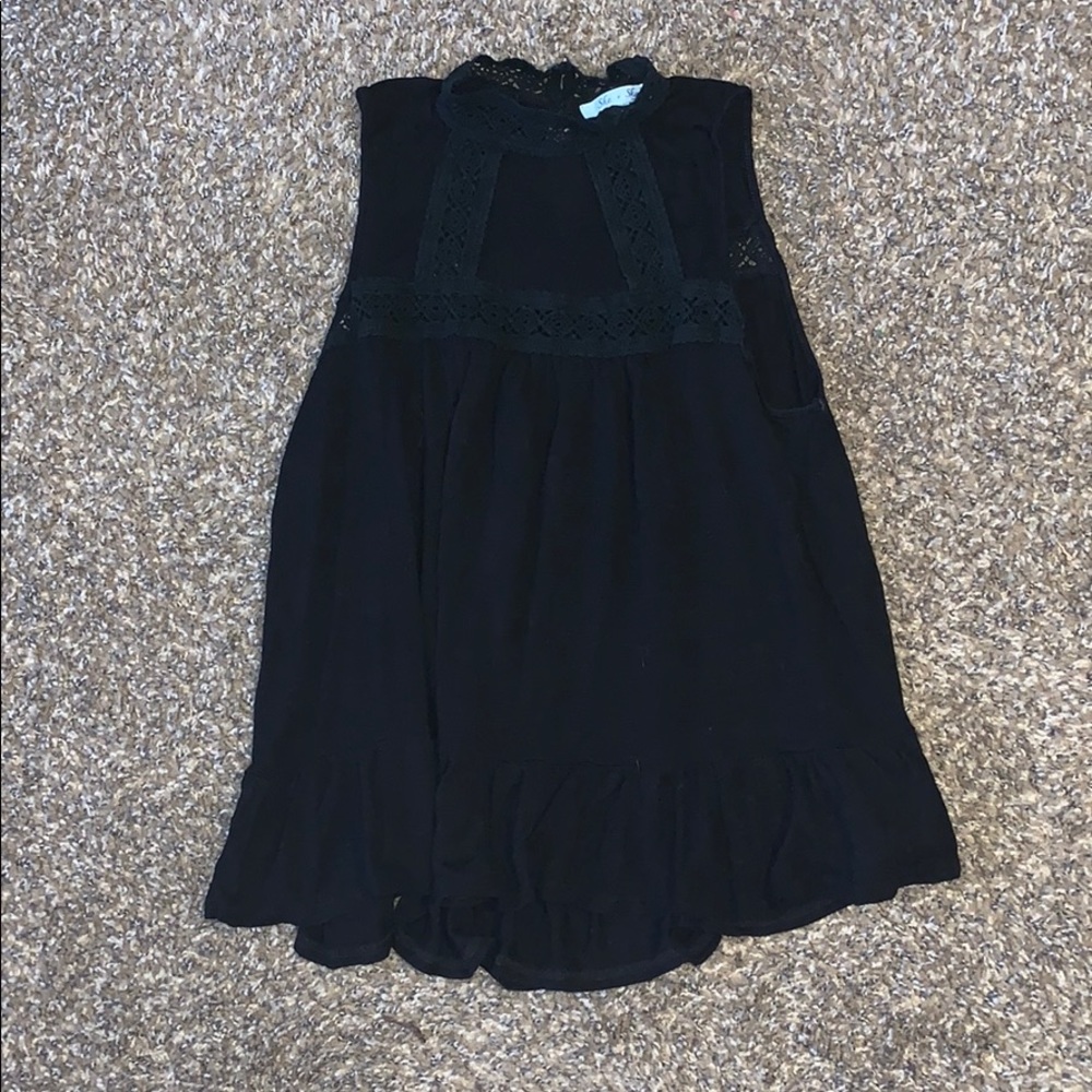 Black high neck tank
